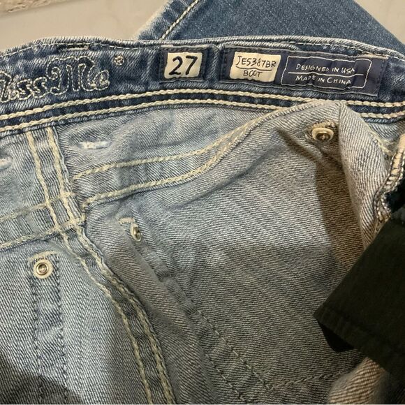 Miss Me Boot Cut Jeans Womens 27  Blue Sequin Embellished Y2K inseam 31 - Picture 7 of 9